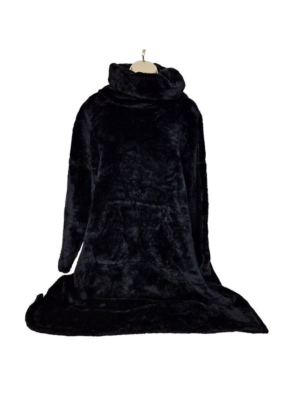 Stan Herman Black Silky Plush Cuddler One Size